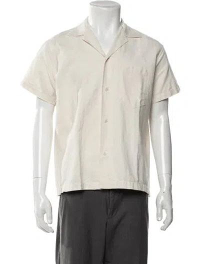 Pre-owned Bode Linen Short Sleeve Shirt In Neutrals