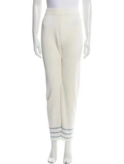 Pre-owned Bode Linen Wide Leg Pants In Neutral