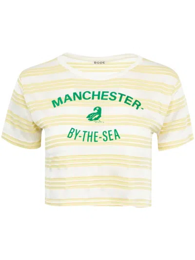 BODE LOGO-PRINT STRIPED T-SHIRT