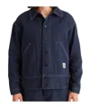 Bode Navy Knolly Brook Side Tab Jacket In Blue