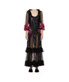 Bode Black Gazebo Maxi Dress In Black