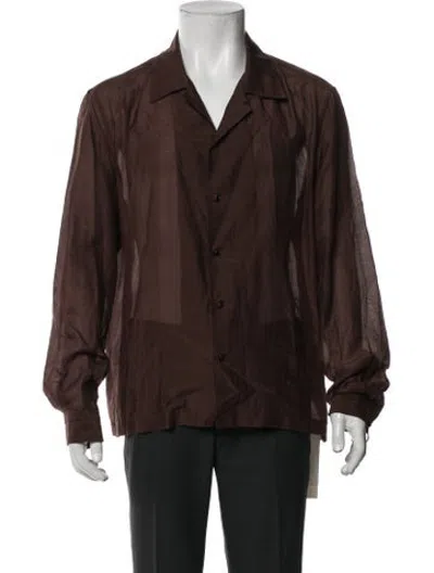 Pre-owned Bode Long Sleeve Dress Shirt In Brown