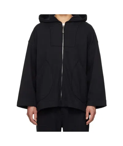Bode Long Sleeve Hoodie In Black
