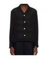 Bode Mens Silk Ribbon Garland Shirt In Black