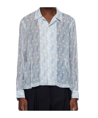 Bode Meridian Shirt In Blue