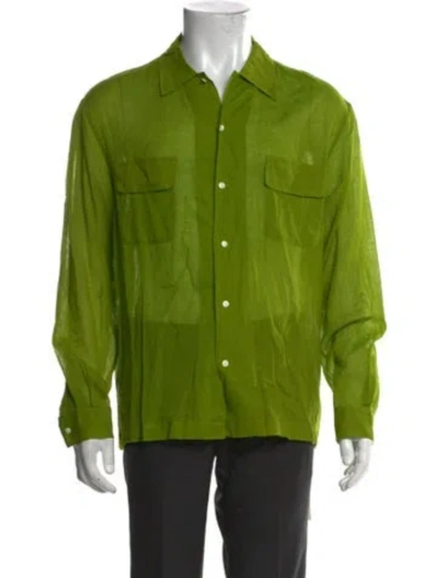 Pre-owned Bode Long Sleeve Shirt In Green