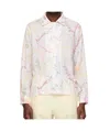 Bode White Signature Scrawl Shirt In White