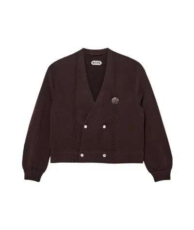 Bode Long-sleeved Cardigan In Black