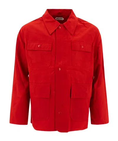 Bode Long-sleeved Casual Jacket In Red