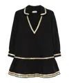 Bode Embellished Cotton-poplin Mini Dress In Black