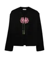 Bode Black Beaded Abilene Jacket In Black