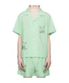 Bode See You At The Barn Cotton Shirt In Green