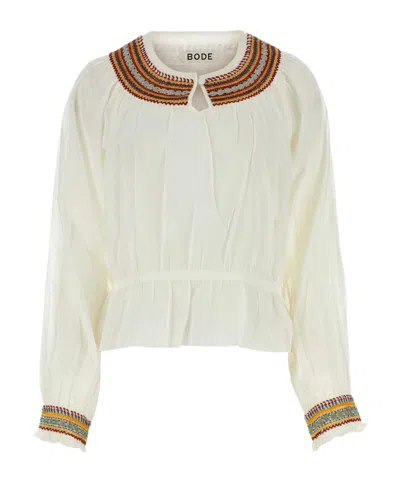 BODE BODE EMBROIDERED GEORGETTE TOP