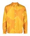 Bode Silk Lehariya Shirt In Yellow