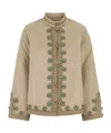 Bode Lapis Bead-embellished Jacket In Brown