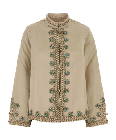 Bode Long-sleeved Casual Jacket In Brown