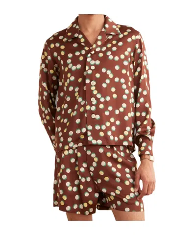 Bode Long-sleeved Shirt In Brown