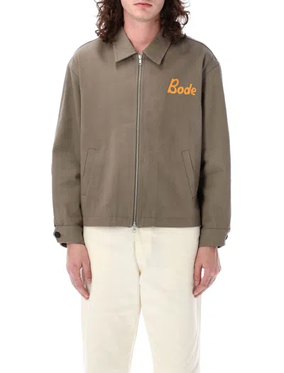 Bode Low Lying Summer Club Jacket In Grey