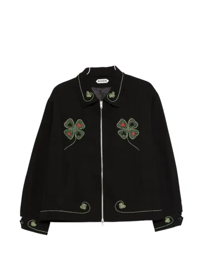Bode Lucky Draw Embroidered Jacket In Black