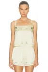Bode Lucky Draw Tank Top In Green