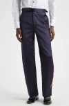 Bode Major League Side Stripe Suiting Trousers In Navy