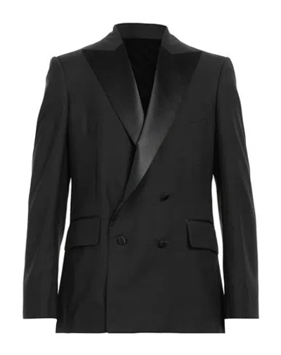 Bode Man Blazer Black Size 36 Virgin Wool, Mohair Wool