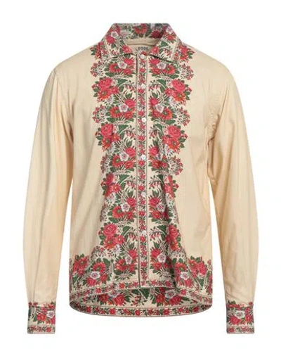 Bode Winter Bouquet Camp-collar Floral-print Cotton-twill Shirt In Neutrals