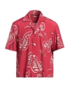 Bode Man Shirt Red Size L Viscose In Red