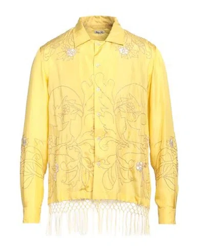 Bode Yellow Paquerette Fringe Shirt