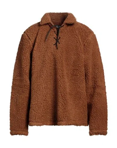 Bode Man Sweatshirt Camel Size L Wool, Polyester In Beige