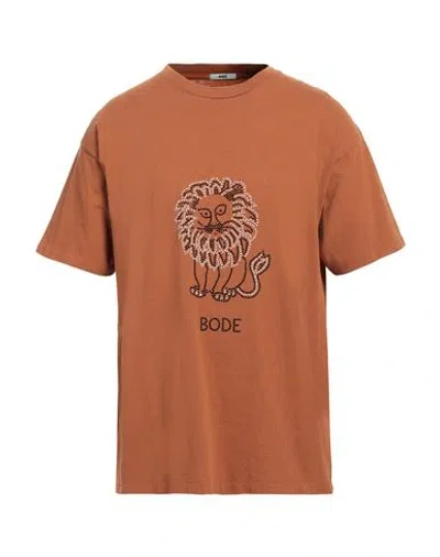 Bode Man T-shirt Rust Size L Cotton In Red