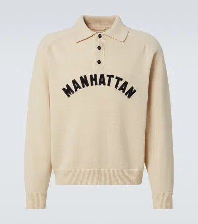 Bode Manhattan Polo Shirt In Beige