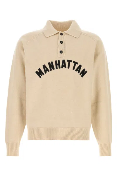 Bode Manhattan Polo Shirt In Beige