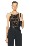 Bode Mansfield Crochet-knit Tank Top In Black