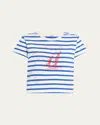 Bode Sails Margate Cropped Embroidered Printed Cotton-jersey T-shirt In Blmlt