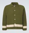 Bode Green Crochet Marsh Shirt In Green