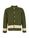 Bode Green Crochet Marsh Shirt In Green