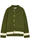 Bode Green Crochet Marsh Shirt In Green