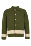 Bode Green Crochet Marsh Shirt In Green