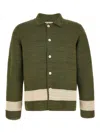 Bode Green Crochet Marsh Shirt In Green