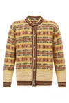 Bode Marzipan Fair Isle Wool Cardigan In Brown