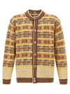Bode Marzipan Wool Cardigan In Yellow