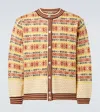 Bode Marzipan Fair Isle Wool Cardigan In Multi