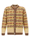 Bode Marzipan Wool Cardigan In Yellow