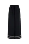 Bode Pantalone Dalla Gamba Ampia Mathilde In Viscosa Nera Donna