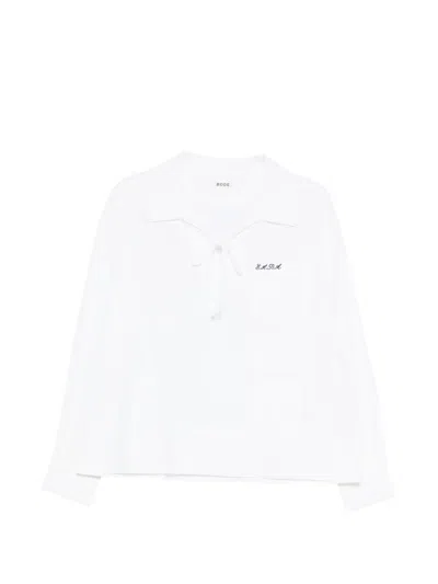 Bode Maze Long Sleeve Shirt In White