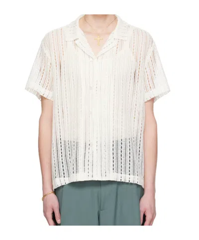Bode Meandering Shirt In White