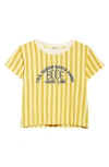 Bode Medalist Embroidered Stripe T-shirt In Yellow Multi
