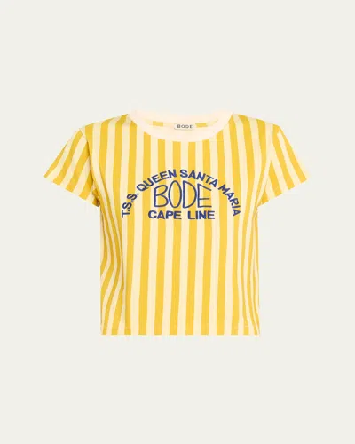 BODE MEDALIST STRIPE EMBROIDERED TEE