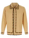 Bode Beige Beaded Ryegrass Shirt In Brown